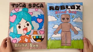 [💸paper diy💸] TOCA BOCA and ROBLOX Blind Bags unboxing! | asmr