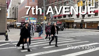 NEW YORK CITY Walking Tour [4K] - 7th AVENUE (Short Video)