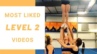 Top 10 most liked level 2 cheerleading videos on Instagram