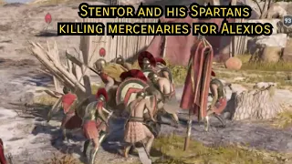 Assassin's Creed® Odyssey - Stentor and his Spartans killing mercenaries for Alexios