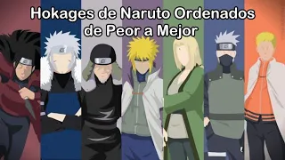 Hokages de Naruto Ordenados de PEOR a MEJOR :3