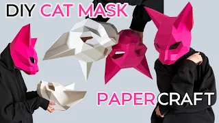 CAT MASK TUTORIAl | Papercraft | DIY