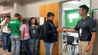 Pleasanton teacher handshakes.mp4