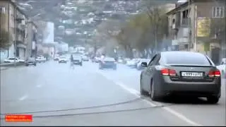 Chechen Mafia Showing Off with AK 47 on BMW M5