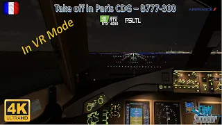 FS 2020  - A Pilot Life - Take Off in Paris Charles de Gaulle - VR Mode - RTX 4090