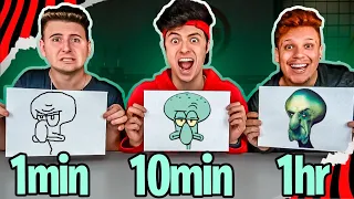 1 MINUTO, 10 MINUTOS OU 1 HORA! BATALHA DE DESENHO!