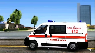 GTA San Andreas - Turkish Ambulance   Fiat Ducato EnRoMovies _REVIEW