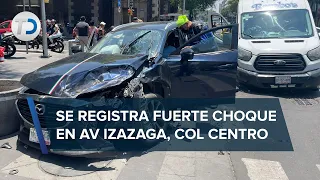 Choque en Centro Histórico de CdMx deja tres personas lesionadas