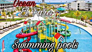 Ocean El Faro resort all inclusive, Punta Cana, RD 2022. Swimming pools area and the beach