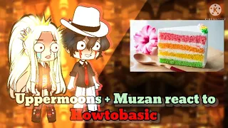 Uppermoons + Muzan react to Howtobasic || Zack-(Gacha) ||