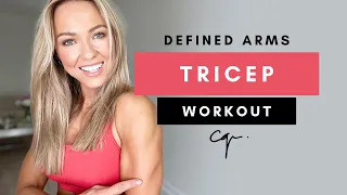 20 Min TRICEP WORKOUT at Home | Defined Arms | No Equipment