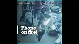 Cell phone flames up inside owner's bag