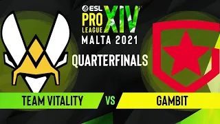 CS:GO - Gambit vs. Team Vitality [Vertigo] Map 2 - ESL Pro League Season 14 - Quarterfinals