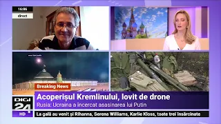 Sandu Valentin Mateiu: Ucrainenii banalizează Rusia. Nu au reușit să apere centrul vital - Kremlinul