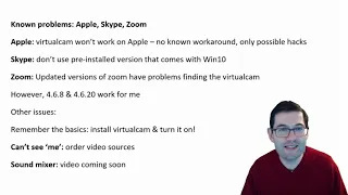 Using OBS to teach online with Skype/Zoom – known problems with apple, zoom and skype