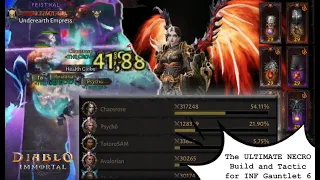 Chaosrose: This NECROMANCER BUILD & TACTIC Cleared GAUNTLET 6 with 54% Damage | Diablo Immortal