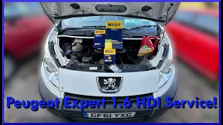 How to SERVICE a 1.6 HDI Peugeot Expert/Citroen Dispatch (Oil Air Cabin Fuel Filter)