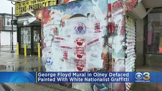 George Floyd Mural Vandalized With White Nationalist Graffiti