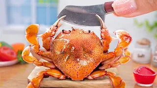 How To Make 🦀 Crab with Salt Recipe - Delicious Cooking Salted Crab in Miniature Kitchen Mini Yummy