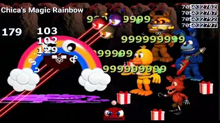 FNaF World Level 999999 Team Vs Chica's Magic Rainbow