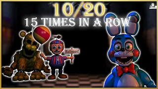 FNaF 2 - 10/20 Mode Beaten 15 Times in a Row