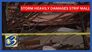 COMMUNITY IN DISREPAIR: Severe storm heavily damages strip mall in Portage, Mich.