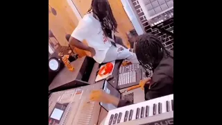 Stonebwoy and DJ breezy in the Studio cooking new banger