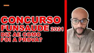 Concurso FUNSAÚDE 2021 pós-prova diz ae como foi? Difícil ? Fácil ? banca #FGV ACHO QUE NÃO PASSEI!