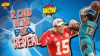 12 CARD BLIND PSA SUBMISSION REVEAL with 10s, Ja, Mahomes & MORE!