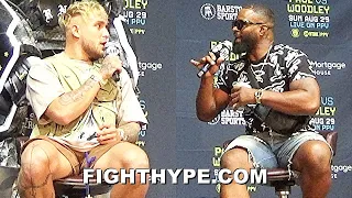 JAKE PAUL & TYRON WOODLEY ERUPT AGAIN; TRADE HEATED WORDS & THREATS AT KICK-OFF PRESS CONFERENCE