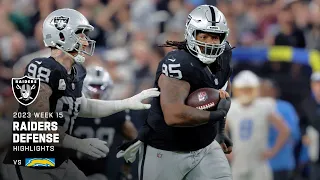Raiders’ Best Defensive Plays From 63-21 Win Over LA Chargers in Week 15 | NFL