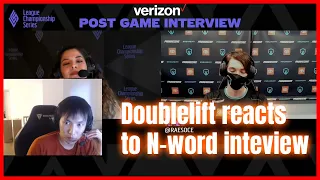 Doublelift reacts to saying N word on lcs