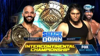 Ricochet Vs Shanky: Campeonato Intercontinental - WWE SmackDown Español Latino: 29/04/2022