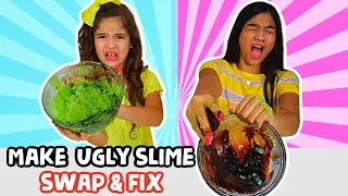 MAKE THIS SLIME UGLY, THEN SWAP AND FIX IT CHALLENGE!