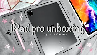 IPad Pro 12.9 2020 Unboxing (+ Accessories) ASMR + Aesthetic ✏️🌸