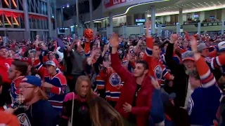 Jubilant Oilers fans celebrate first-round win