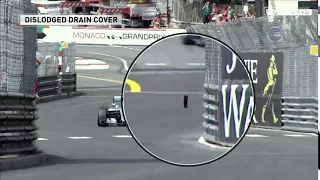 Jenson Button hits drain cover