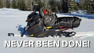 Camping with the World's First STAND-UP Snowmobile
