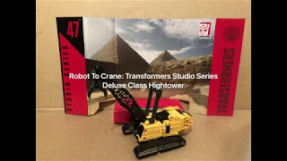 Robot To Crane: Transformers Studio Series 47 Deluxe Class Hightower