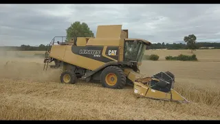 Wheat harvest in south america with  CAT LEXION 570R