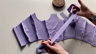 Инструкция пошива корсажа из джинса по готовой выкройке