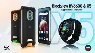 Blackview BV6600 Rugged Phone - Blackview X5 Business & Sport Smartwatch