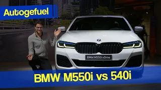 2021 BMW 5-Series Facelift REVIEW driving 540i M Sport vs M550i xDrive Exterior Interior