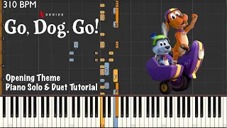 DreamWorks' Go, Dog. Go! ~ Opening Theme ~ Piano Solo & Duet Tutorial