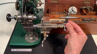 Boxed Lorch 8mm Watchmaker's Precision Lathe with Motor Stand