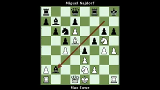 Max Euwe vs Miguel Najdorf - 1953 | Greatest Chess Game Series | Match - 28 | #Full Video.