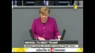 German Chancellor Angela Merkel visits US President Donald Trump: Hoping to prevent trade war