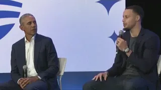 President Obama, Steph Curry Speak In Oakland