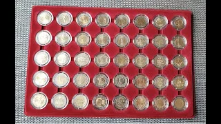 my collection of 2 euro commemorative coins with very rare coins 2004 2020