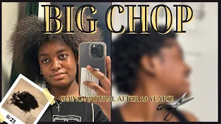 BIG CHOP || I cut my hair after 10 years of being relaxed!